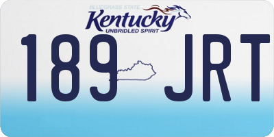 KY license plate 189JRT