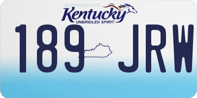 KY license plate 189JRW