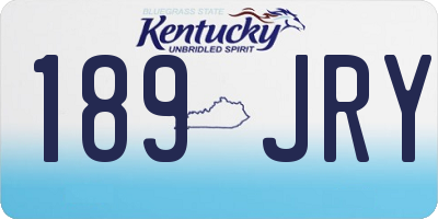 KY license plate 189JRY
