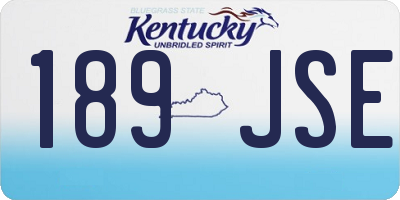 KY license plate 189JSE