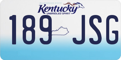 KY license plate 189JSG