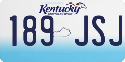 KY license plate 189JSJ