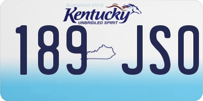 KY license plate 189JSO