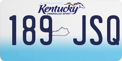 KY license plate 189JSQ
