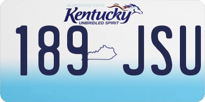 KY license plate 189JSU