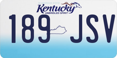 KY license plate 189JSV