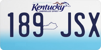 KY license plate 189JSX