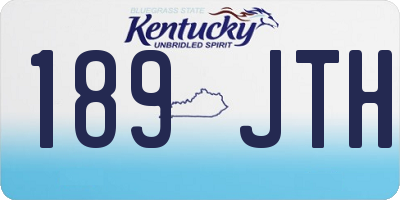 KY license plate 189JTH