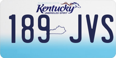 KY license plate 189JVS