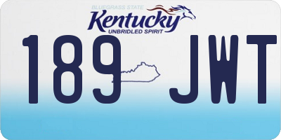 KY license plate 189JWT