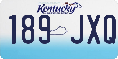 KY license plate 189JXQ