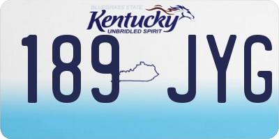 KY license plate 189JYG