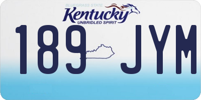 KY license plate 189JYM