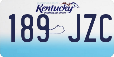 KY license plate 189JZC