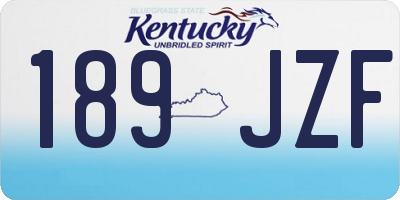 KY license plate 189JZF