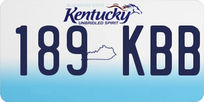 KY license plate 189KBB