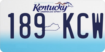 KY license plate 189KCW