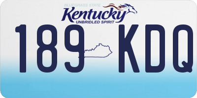 KY license plate 189KDQ