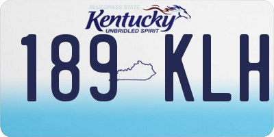 KY license plate 189KLH