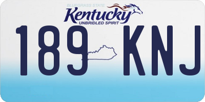 KY license plate 189KNJ