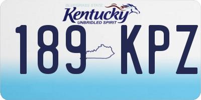 KY license plate 189KPZ
