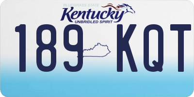 KY license plate 189KQT