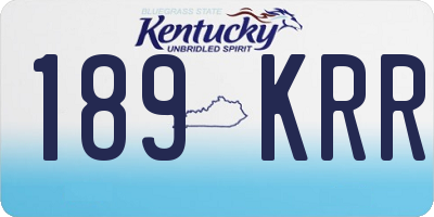 KY license plate 189KRR