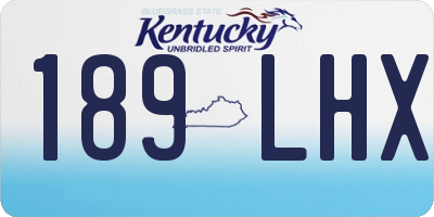 KY license plate 189LHX