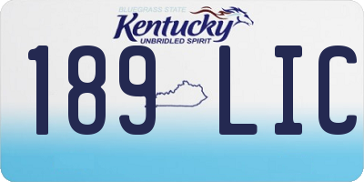 KY license plate 189LIC