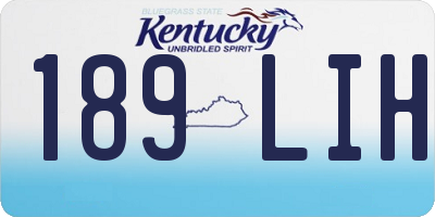 KY license plate 189LIH