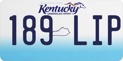 KY license plate 189LIP