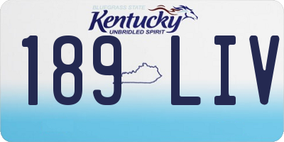 KY license plate 189LIV
