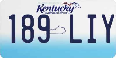 KY license plate 189LIY