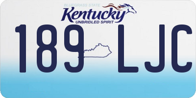 KY license plate 189LJC