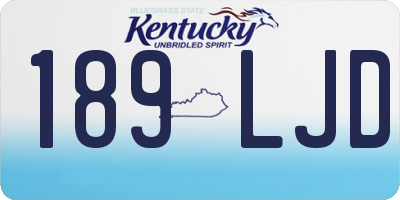 KY license plate 189LJD