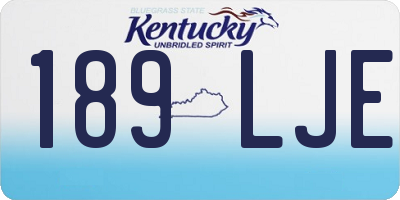 KY license plate 189LJE