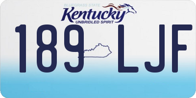KY license plate 189LJF