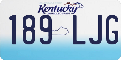 KY license plate 189LJG