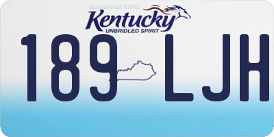 KY license plate 189LJH
