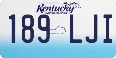 KY license plate 189LJI