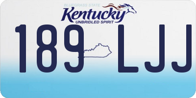 KY license plate 189LJJ
