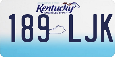 KY license plate 189LJK