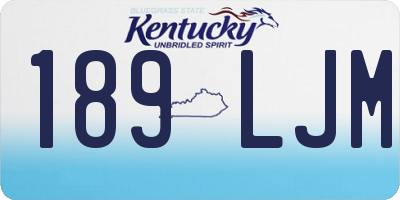 KY license plate 189LJM
