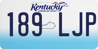KY license plate 189LJP