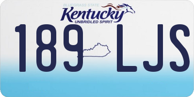 KY license plate 189LJS