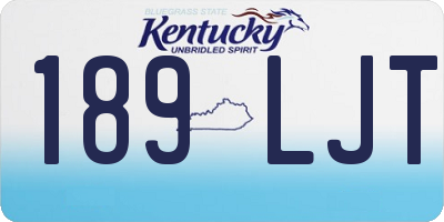 KY license plate 189LJT