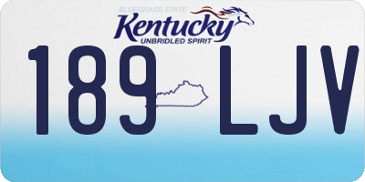 KY license plate 189LJV
