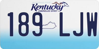 KY license plate 189LJW