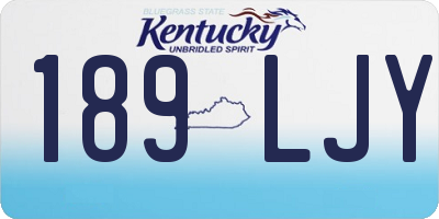 KY license plate 189LJY