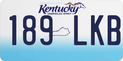 KY license plate 189LKB